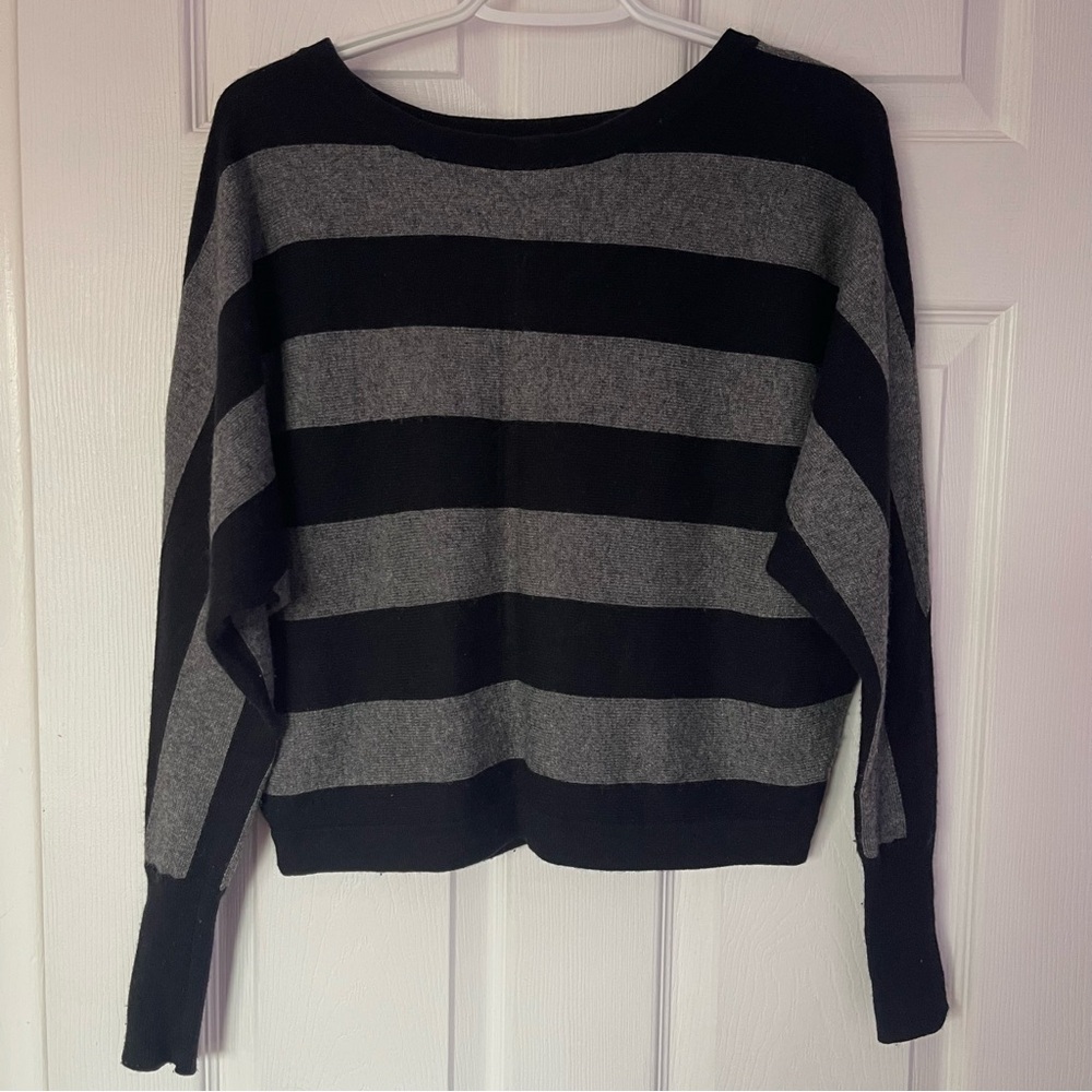 BCBGMaxAzria Dolman Sleeves Striped Women's Sweater, XXS